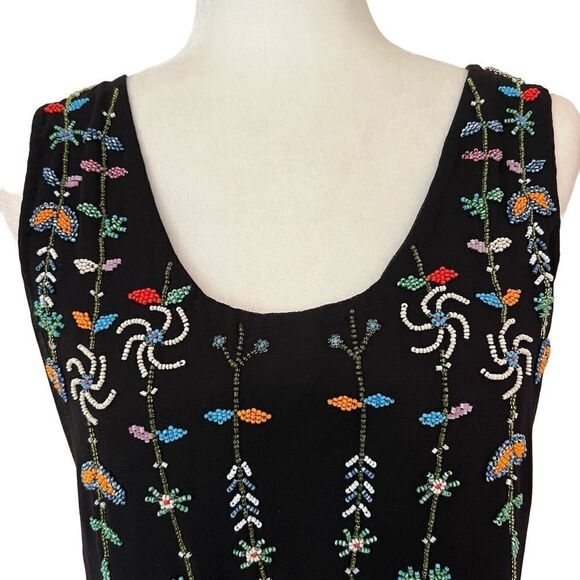 Hazel Black Beaded Tank Top. Size Medium. Great Condition! - Picture 2 of 11